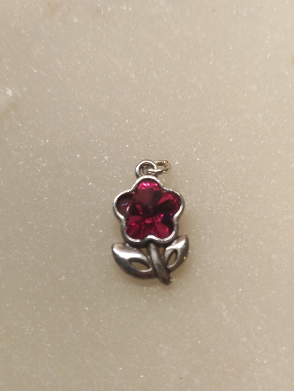 Brighton Crystal Flower Pendant Charm Fuschia Crystal - READ!